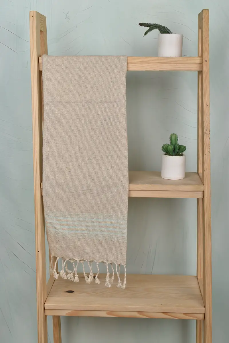 Small Towel, Personalized Hand Towel, Personalized Dish Towel, 36x18 Linen Striped Towel, Monogrammed Turkish Towel, Turkish Towel Hand Towel - 8