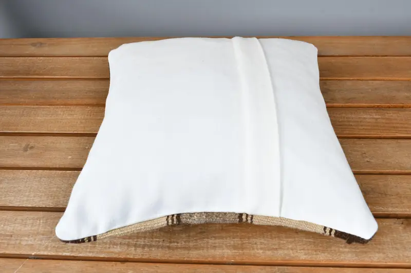 12x12 Beige Pillow Cover, Turkish Pillow, Christmas Pillow Sham, Gift Pillow, Pillow for Couch, Cushion, Ottoman Pillow Sham, Retro Throw Pillow - 4