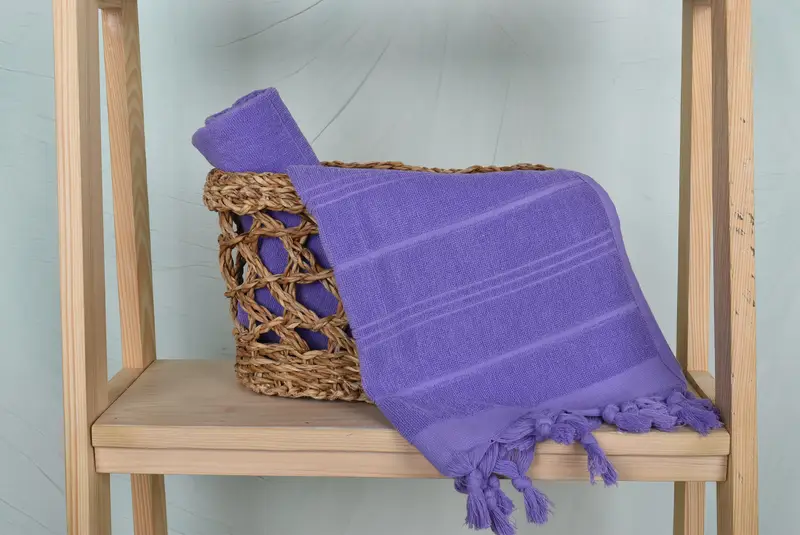 Small Bath Towels, 40x18 Cotton Striped Terry Towel, Travel Towel, Personalized Gifts, Turkish Tea Towel, Gift For Him, Bridesmaid Proposal Gift - 4