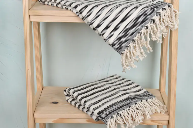 Antibacterial Turkish peshtemal towel, 70x40 Cotton Chevron Towel, Gym Towel, Baby Boy Gift, Wedding Gift, Turkish Towel USA, Custom Wedding Gift - 5