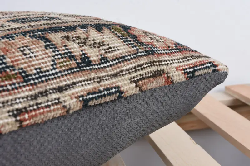 Boho Pillow Sham Cover, Tribal Pillow Case, Bolster Throw Cushion Case, Pillow Sham, Vintage Kilim Pillow, Pillow for Sofa, 14x14 Red Pillow - 7