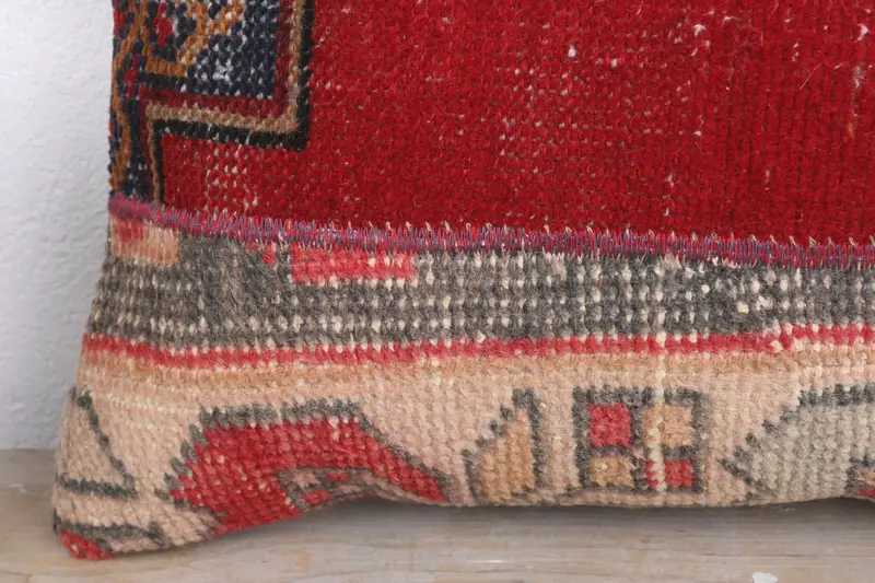 Pillow, 12x20 Red Cushion Cover, Turkish Kilim Pillow, Kilim Pillow, Bench Cushion Case, Pattern Throw Pillow, Pillow for Sofa, Couch Cushion Cover - 3