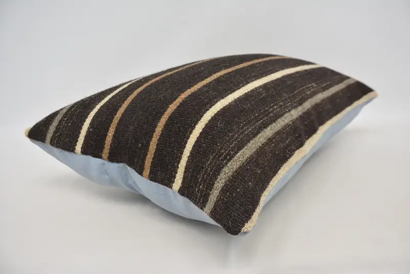 20x28 Black Pillow Case, Ethnical Kilim Rug Pillow, Traditional Cushion Case, Cushion Case, Pillow for Couch, Turkish Kilim Pillow - 6