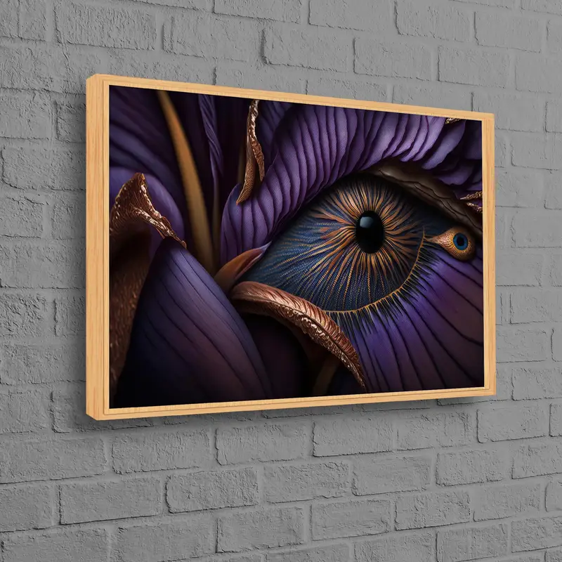 エレガントな抽象的なパープルキャンバス: 高級ウォールアートプリント