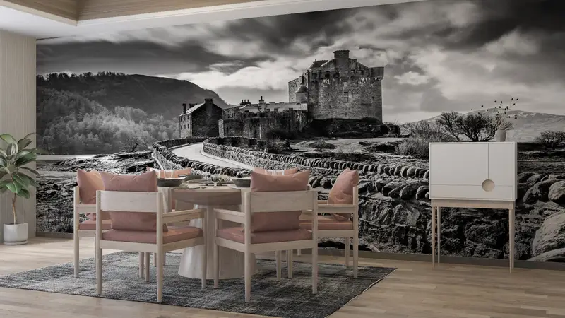 Castle Wall Decor, Landscape Wall Paper, View Wallpaper, Nature Wall Print, Eilean Donan Wall Art, Scotland Wall Poster, - 2
