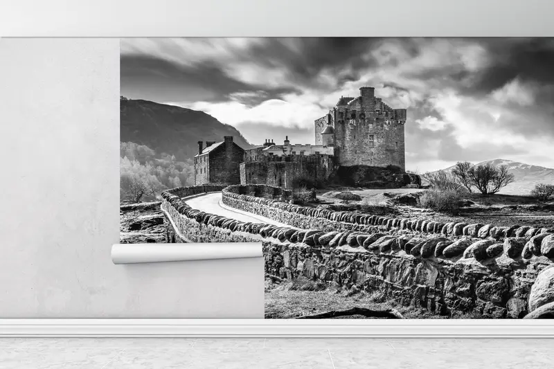 Castle Wall Decor, Landscape Wall Paper, View Wallpaper, Nature Wall Print, Eilean Donan Wall Art, Scotland Wall Poster, - 1