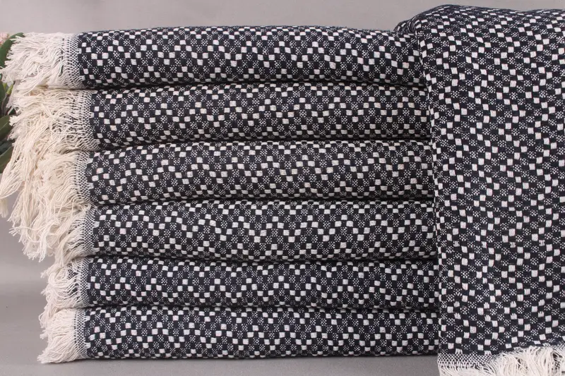 Couch Throw, Beach Blanket, Navy Blanket, 67x75 Inches