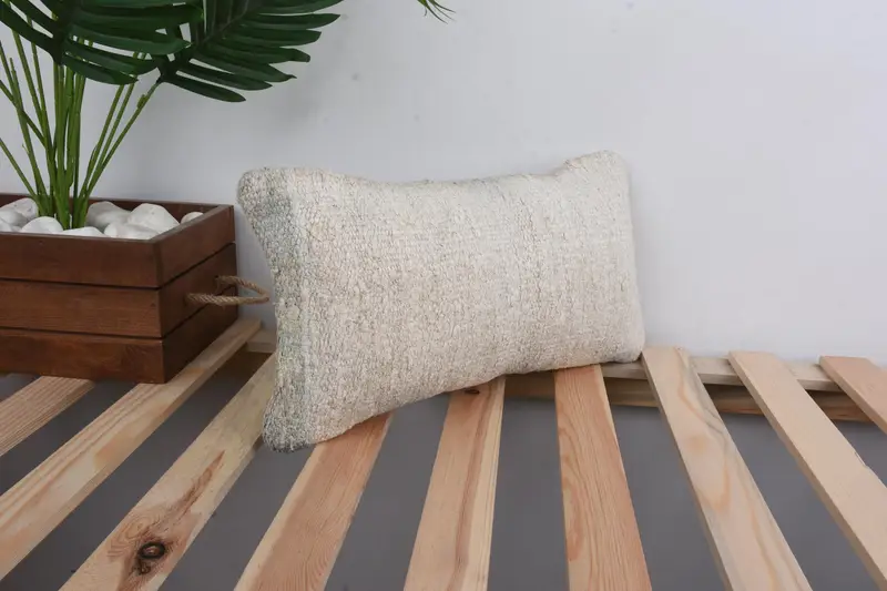 Pillow Sham, Antique Pillows, Kilim Cushion Sham, Throw Kilim Pillow, Outdoor Bolster Cushion Cover, Indoor Pillow Cover, 8x16 Beige Cushion Case - 4