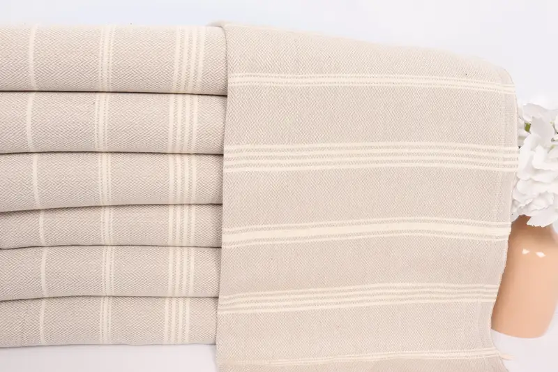 Spa Towel, Bridesmaid Gifts, 38x24 Cotton Striped Towel, Custom Hand Towel, Beach Theme Wedding Gift, Holiday Towel, Baby Boy Gift, Bathroom Towels - 2
