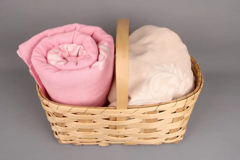 Baroque Blanket, Personalized 75x95 Cotton Blanket, Beige Plaid, King Size