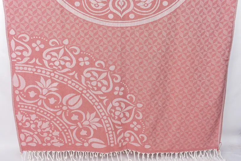 Monogrammed Beach Towel, Personalized Gift For Him, Sand-Resistant Peshtemal, Custom Gift, Custom Wedding Gift, 70x40 Cotton Round Design Towel - 1