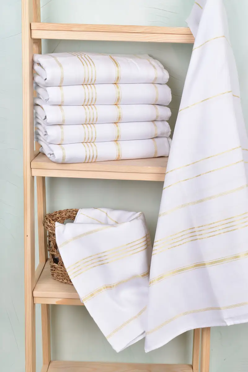 Bridesmaid Gift Towel, Handmade Gift, Organic Turkish towel, Bridesmaid Proposal Gift, 70x40 Cotton Striped Fringeless Towel, Beach Size Towel - 3