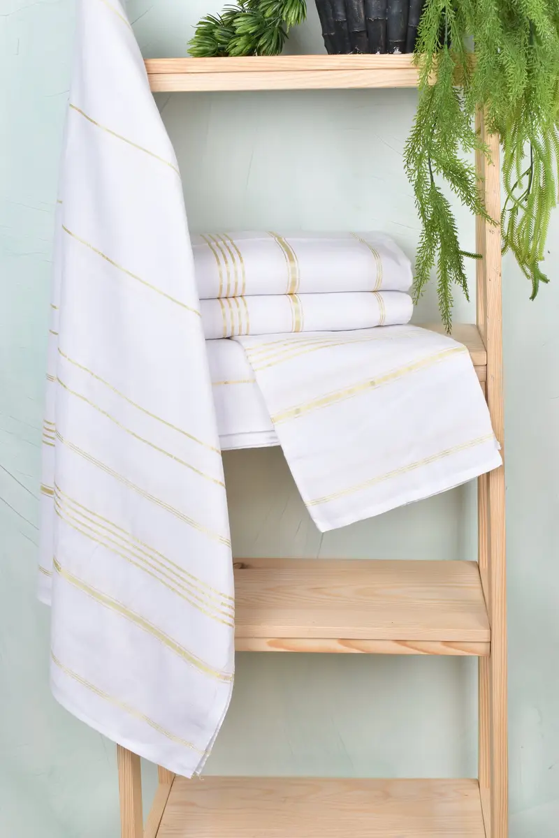 Bridesmaid Gift Towel, Handmade Gift, Organic Turkish towel, Bridesmaid Proposal Gift, 70x40 Cotton Striped Fringeless Towel, Beach Size Towel - 6
