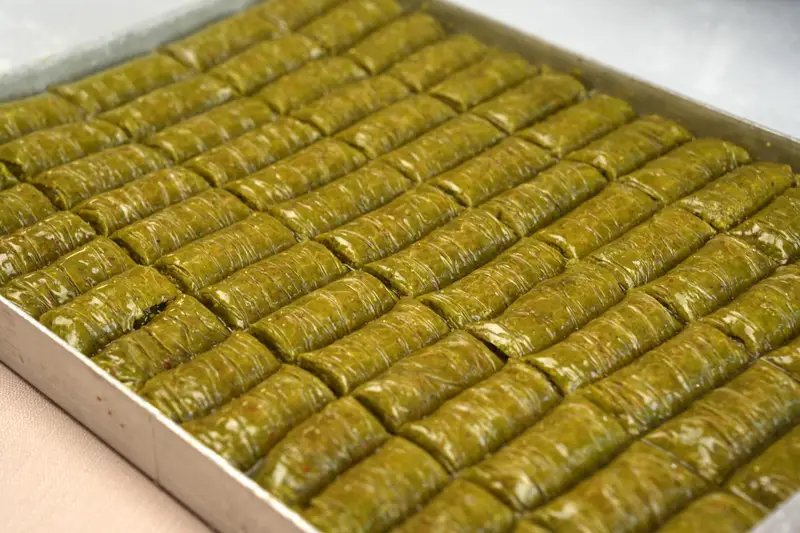Turkish Pistachio Sarma Handmade Gourmet Dessert for Parties & Gift Giving - 1