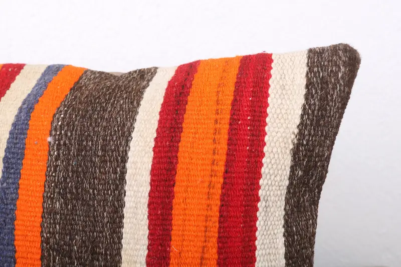 Boho Pillow, Turkish Pillow, 12x24 Orange Pillow Cover, Designer Throw Cushion, Pillow Cover, Pattern Throw Pillow, Gift Pillow - 5