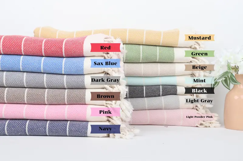 Spa Gift, Monogrammed Beach Towel, Best Beach Towel, Wedding Gifts Towel, Organic Towel, Beach Towel Personalized, 70x40 Cotton Herringbone Towel - 1
