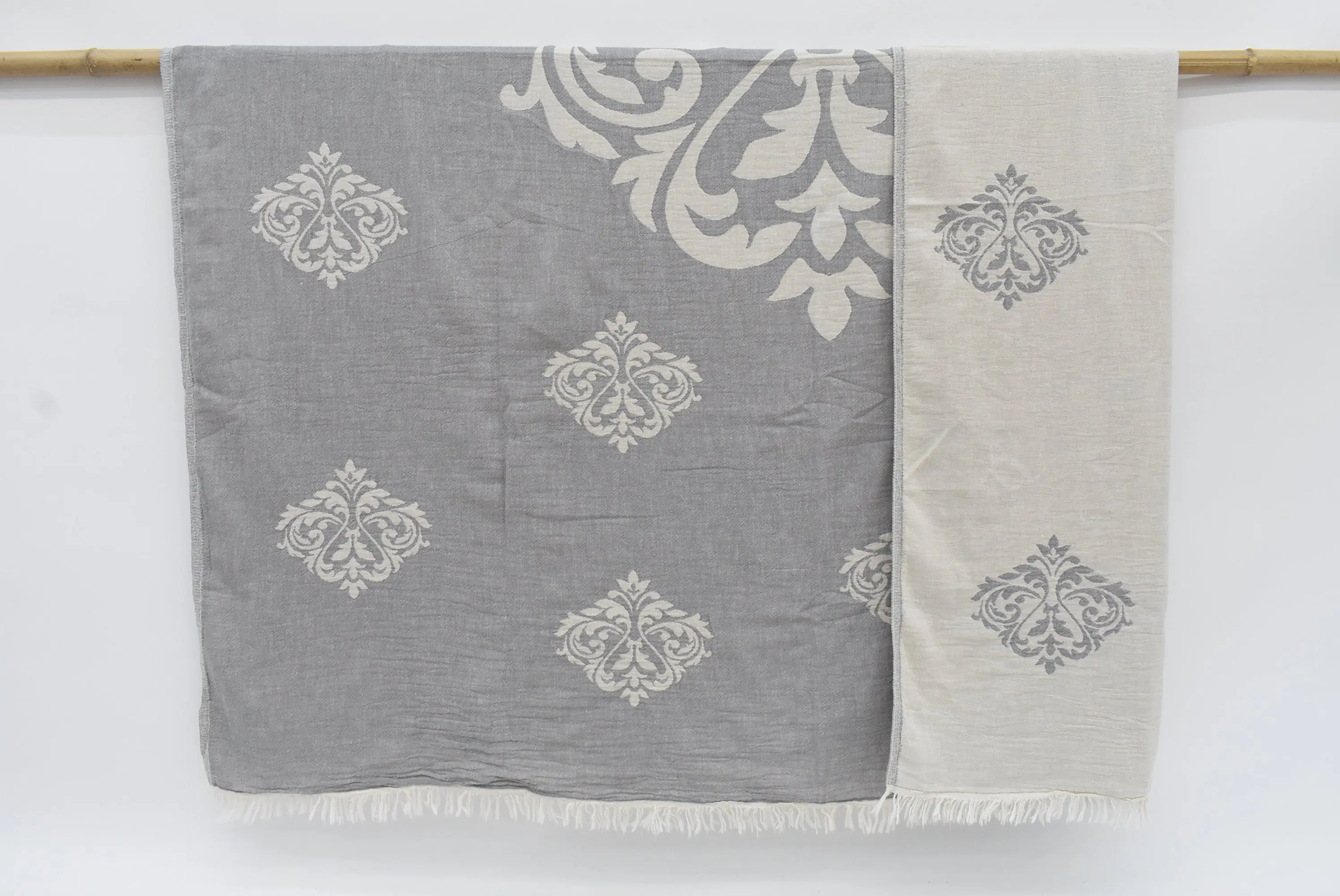 Yoga Blanket, Dark Gray Throws, 78x60 inches, 200x150 cm, Turkish Cotton - 1