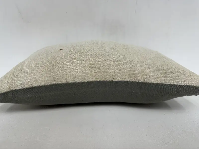 Pillow for Couch, Pillow Case, Designer Throw Cushion Case, Handmade Kilim Cushion, Antique Pillows, 12x20 White Pillow Sham - 5