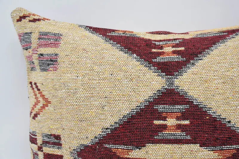 Home Decor Pillow, Sofa Cushion, Ethnical Kilim Rug Pillow, Pillow Sham, Neutral Pillow Case, Vintage Kilim Throw Pillow, 20x28 Yellow Pillow Case - 2