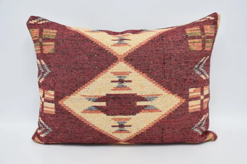 Home Decor Pillow, Sofa Cushion, Ethnical Kilim Rug Pillow, Pillow Sham, Neutral Pillow Case, Vintage Kilim Throw Pillow, 20x28 Yellow Pillow Case - 5