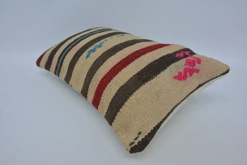 Outdoor Patio Cushion Cover, Pillow for Sofa, Antique Pillows, Turkish Kilim Pillow, Cushion, 12x20 Beige Cushion Cover, Anatolian Cushion Case - 6