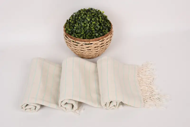 Beach Towel Gift, Custom Gift, Quick-drying peshtemal towel for poolside, Peshtemal, Yoga Towel, 70x38 Cotton Striped Towel, Monogram Turkish Towel - 8