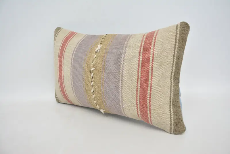 12x20 Red Pillow Cover, Ethnical Kilim Rug Pillow, Throw Kilim Pillow, Vintage Kilim Throw Pillow, Cushion Case - 4