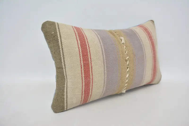 12x20 Red Pillow Cover, Ethnical Kilim Rug Pillow, Throw Kilim Pillow, Vintage Kilim Throw Pillow, Cushion Case - 3