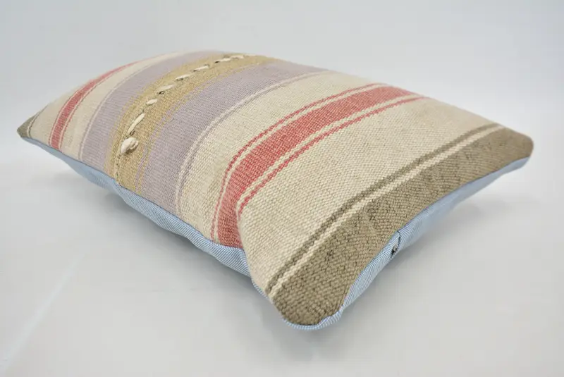 12x20 Red Pillow Cover, Ethnical Kilim Rug Pillow, Throw Kilim Pillow, Vintage Kilim Throw Pillow, Cushion Case - 6