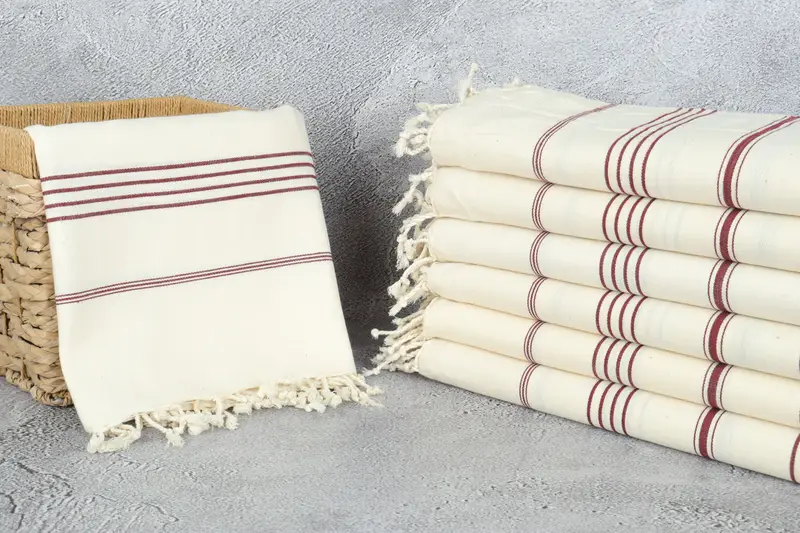 Traditional Turkish peshtemal for hammam, Beach Towel Bulk, 70x40 Linen Striped Towel, Custom Gift, Bachelorette Party Gift, Gift For Boyfriend - 3