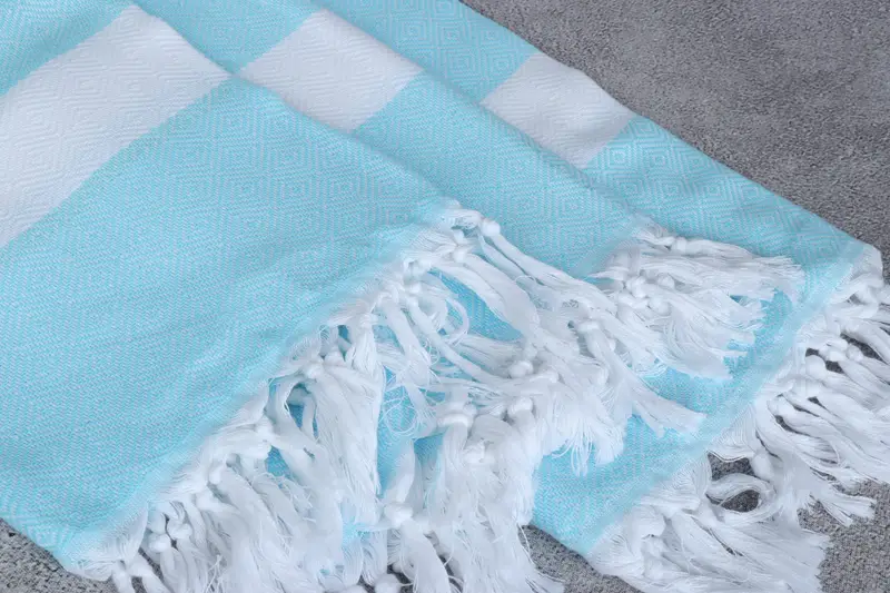 Cute Beach Towel, Bridal Shower Gift, Bachelor Gift, 70x40 Cotton Diamond Towel, Personalized Wedding Gift, Bachelorette Favors Beach, Organic towel - 5