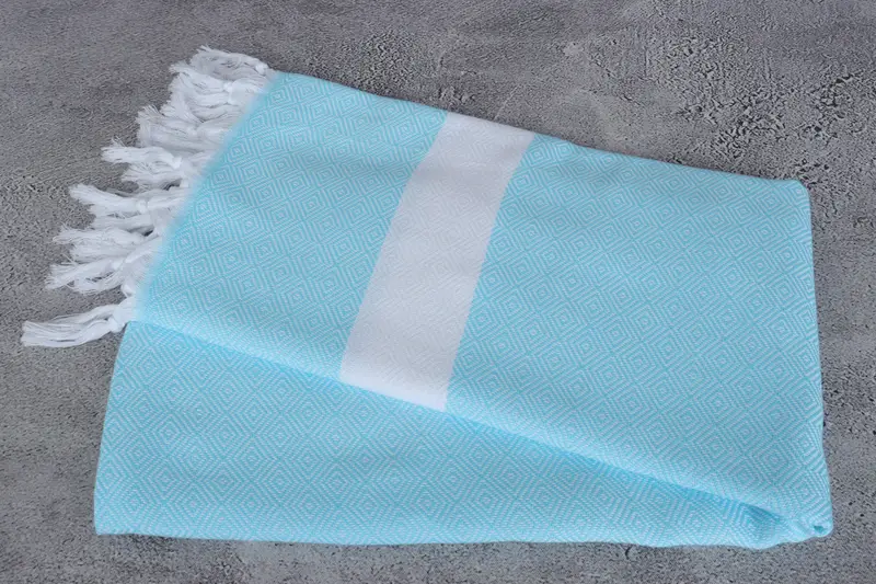 Cute Beach Towel, Bridal Shower Gift, Bachelor Gift, 70x40 Cotton Diamond Towel, Personalized Wedding Gift, Bachelorette Favors Beach, Organic towel - 6