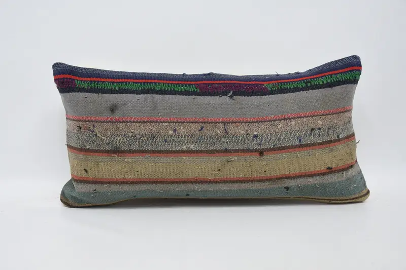12x24 Gray Cushion Case, Rustic Pillow Cover, Nomadic Cushion Case, Kilim Pillow, Turkish Kilim Pillow, Interior Designer Pillow, Pillow Case - 1