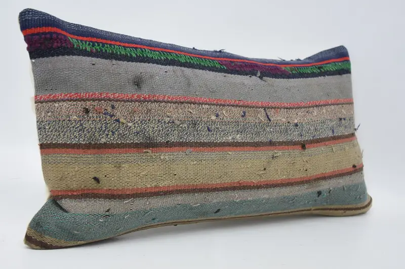 12x24 Gray Cushion Case, Rustic Pillow Cover, Nomadic Cushion Case, Kilim Pillow, Turkish Kilim Pillow, Interior Designer Pillow, Pillow Case - 3