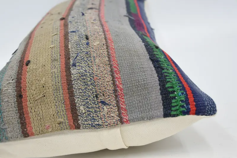 12x24 Gray Cushion Case, Rustic Pillow Cover, Nomadic Cushion Case, Kilim Pillow, Turkish Kilim Pillow, Interior Designer Pillow, Pillow Case - 5