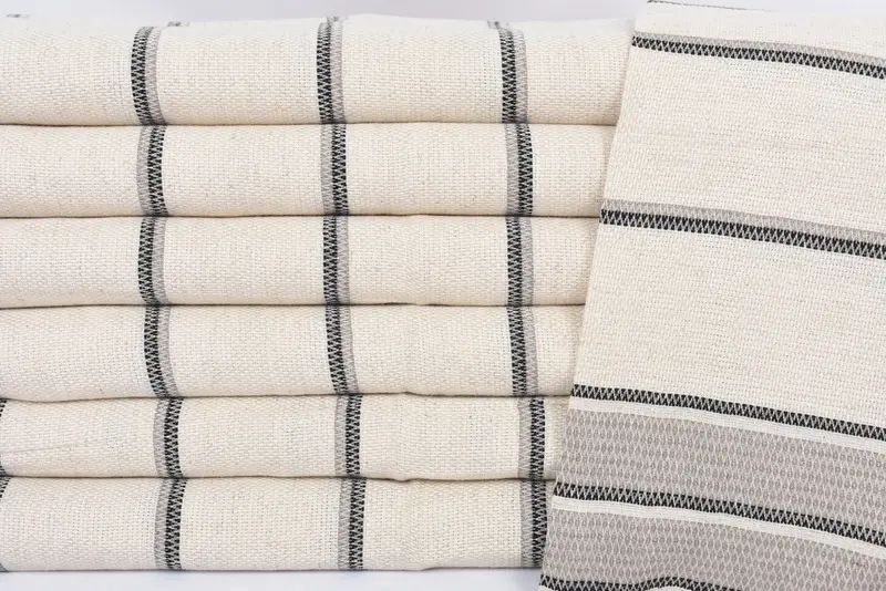Hauswarmes Geschenk, 40x20 Leinen gestreift - 2