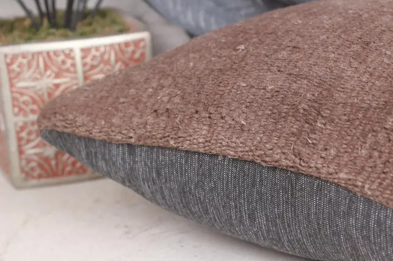Kilim Pillow, Handmade Throw Pillow Sham, 12x12 Brown Cushion Case, Pillow Cover, Throw Kilim Pillow, Home Decor Pillow, Custom Pillow Cover - 7