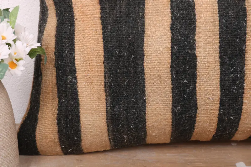 16x24 Brown Pillow, Vintage Kilim Pillow Pillow Cover, Boho Pillow Sham Cover, Pillow for Couch, Pillow, Vintage Pillow, Tapestry Cushion - 3