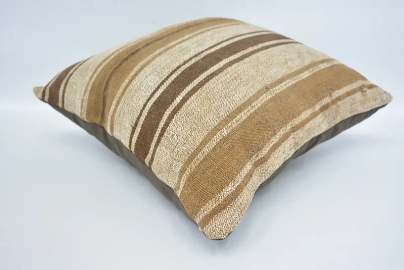 Ethnic Pillow, Cushion, Traditional Cushion, Tapestry Pillow, 16x16 Beige Cushion Case, Turkish Kilim Pillow, Gift Pillow, Turkish Pillow - 6
