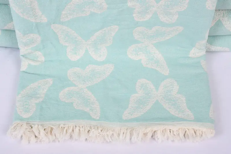 Decorative Blanket, 96x80 Cotton Butterfly Pattern Towel, Throw Blanket Couch, Thanksgiving Tablecloth, Christmas Gift Blanket, Custom Wedding Gifts - 2