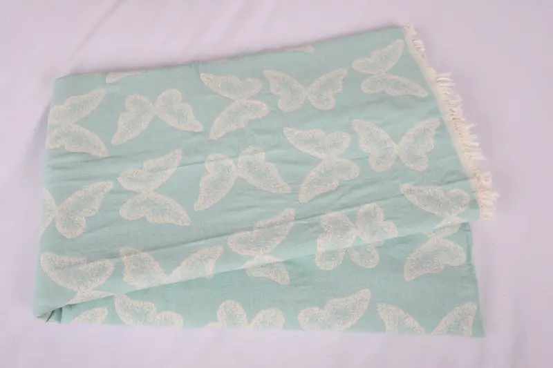Decorative Blanket, 96x80 Cotton Butterfly Pattern Towel, Throw Blanket Couch, Thanksgiving Tablecloth, Christmas Gift Blanket, Custom Wedding Gifts - 5