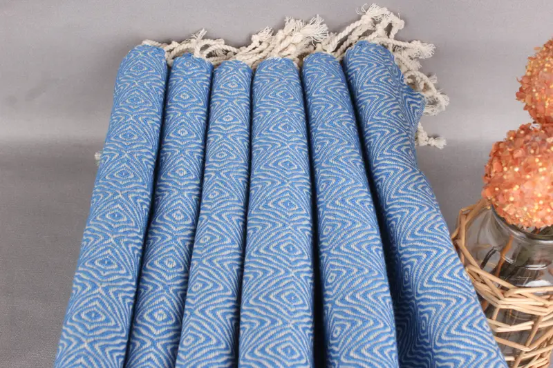 Monogram Kitchen Towel, Valentines Day Gift For Him, 36x18 Cotton Zigzag Diamond Towel, Travel Towel, Personalized Kitchen Towel, Turkish Hand Towel - 3