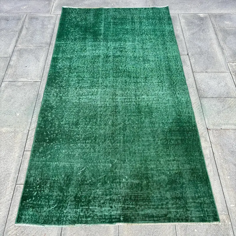 Green Ombré Rug, 3,6x6,8 ft Chic Living Space Accent