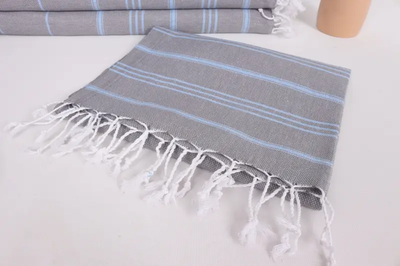 Özel el havlu, ev için hediye, seyahat havlu, monogram çay havlu, Türk havlu el havlu, düğün iyilik, 40x24 pamuklu çizgili havlu - 5