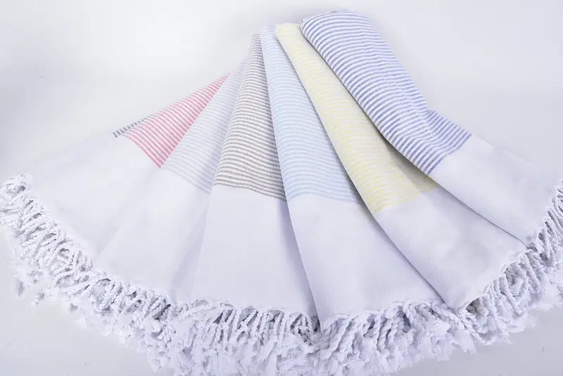 Housewarming Gift, Spa Towel, Peshtemal Towel USA, Custom Bath Towel, Wedding For Favor, Wedding Favors, Fouta towel, 70x36 Cotton Striped Towel - 4