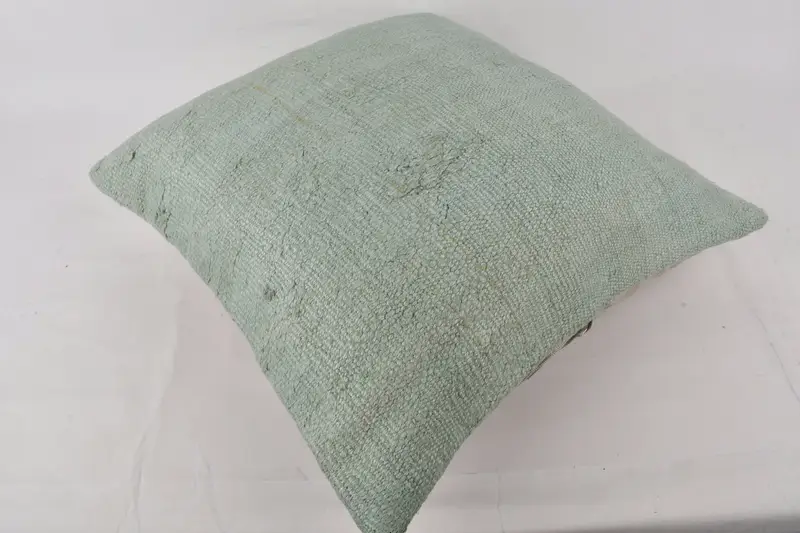 24x24 Gray Pillow Sham, Gift Pillow, Knitted Cushion Case, Wool Kilim Pillow Cushion Case, Vintage Kilim Throw Pillow, Vintage Pillow, Cushion - 6