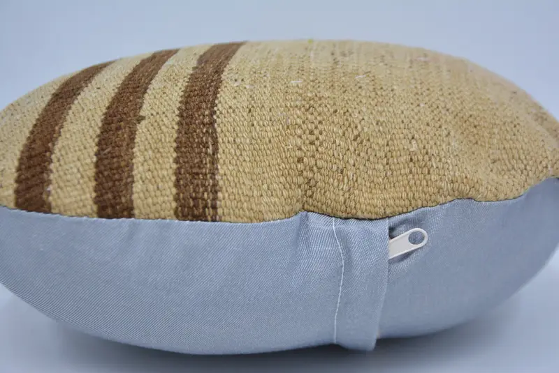 Pillow Cover, Home Decor Pillow, Interior Designer Pillow, Vintage Kilim Throw Pillow, 16x16 Beige Pillow Sham, Neutral Throw Cushion - 5