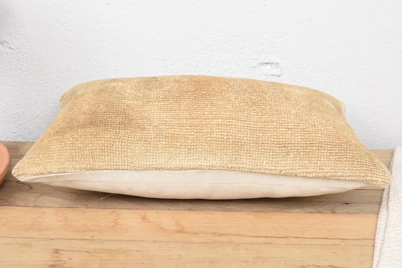 Pillow Sham, Boho Pillow Sham Cover, 12x20 Orange Pillow, Retro Throw Pillow Case, Ethnic Cushion Cover, Kilim Cushion Sham, Antique Pillows - 5