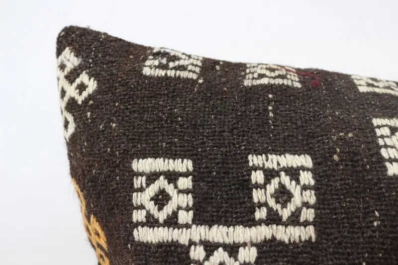 Vintage Throw Cushion, Handmade Kilim Cushion, 28x28 Brown Cushion, Vintage Kilim Throw Pillow, Cushion Case, Sofa Pillow Case, Pillow for Couch - 2
