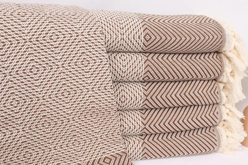 Organic Throw, Personalized Wedding Gift, Wedding Favors, 92x80 Cotton Diamond Towel, Beach Wedding Favor, Throw Blanket Couch, Decorative Blanket - 1